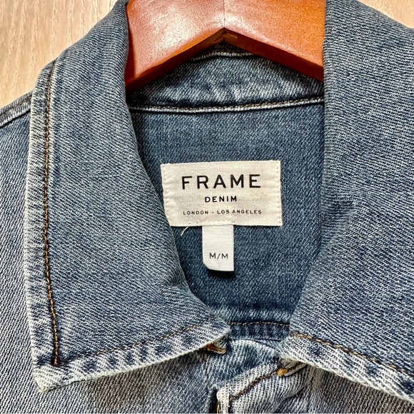 FRAME denim shorts romper jumpsuit size M - Picture 3 of 3